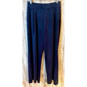 ODODOS Women's Blue Modal Soft Wide Leg Relaxed Casual Pants Size Large NWT